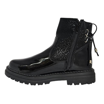 Bota coloso negro charol