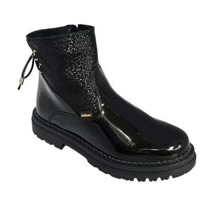 Bota coloso negro charol